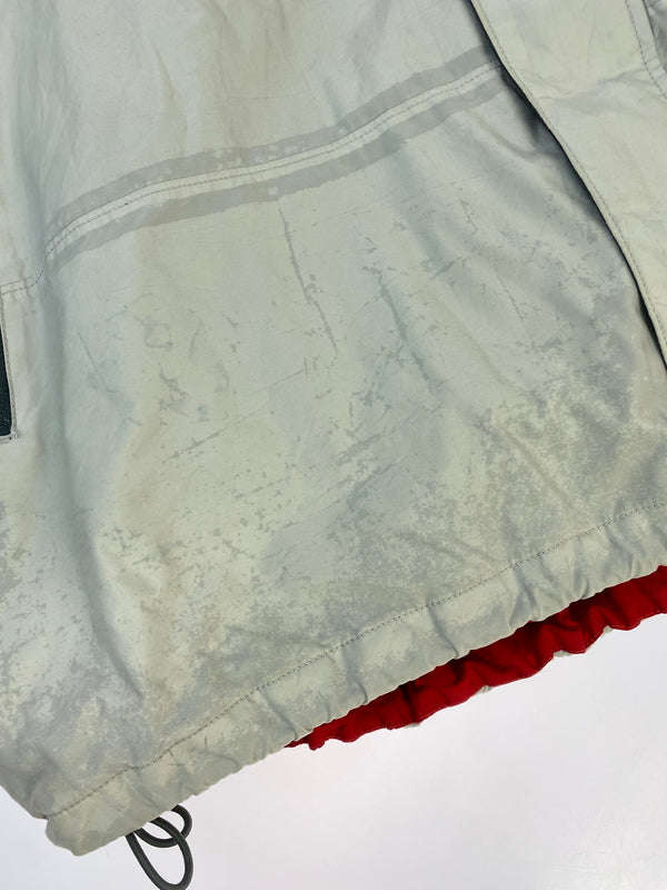 【ジャンク品】【メンズ】 COLUMBIA コロンビア OMNI-TECH JACKET オムニテック ジャケット 上着 アウター 144-260830-hu-38-min サイズ：XXL カラー：ライトグレー/ダークグレー/レッド 万代Net店
