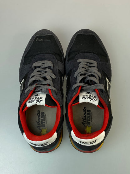 【中古品】【メンズ/レディース】 ATLANTIC STARS アトランティックスターズ LOW CUT SNEAKER ローカット スニーカー メンズ シューズ 靴 163-260830-em-35-min サイズ：42 カラー：ブラック 万代Net店