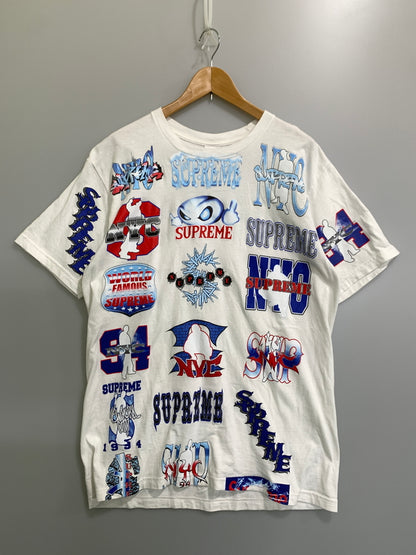 【中古品】【メンズ】 SUPREME シュプリーム SUPUREME FLASH TEE シュプリーム フラッシュティー 半袖 Tシャツ ショートスリーブ 149-260830-hu-25-min サイズ：M カラー：ホワイト 万代Net店