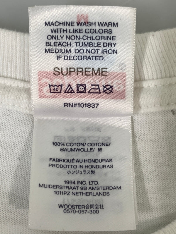 【中古品】【メンズ】 SUPREME シュプリーム SUPUREME FLASH TEE シュプリーム フラッシュティー 半袖 Tシャツ ショートスリーブ 149-260830-hu-25-min サイズ：M カラー：ホワイト 万代Net店