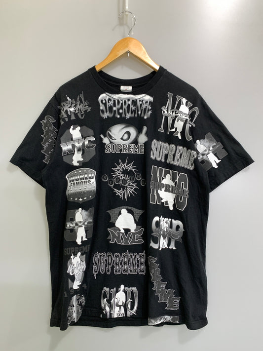 【中古品】【メンズ】 SUPREME シュプリーム FLASH TEE フラッシュティー 半袖 Tシャツ ショートスリーブ 149-260830-hu-24-min サイズ：M カラー：ブラック 万代Net店