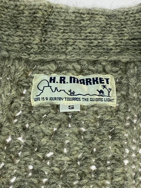 【中古品】【メンズ】 HR MARKET ハリウッドランチマーケット COWICHAN　KNIT CARDIGAN カウチン ニット カーディガン トップス 145-260830-hu-39-min サイズ：S カラー：グレー系 万代Net店