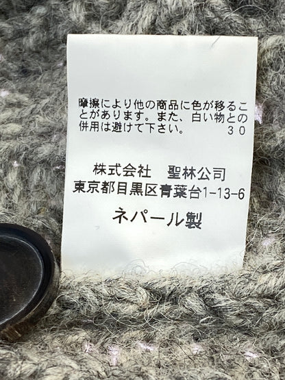 【中古品】【メンズ】 HR MARKET ハリウッドランチマーケット COWICHAN　KNIT CARDIGAN カウチン ニット カーディガン トップス 145-260830-hu-39-min サイズ：S カラー：グレー系 万代Net店