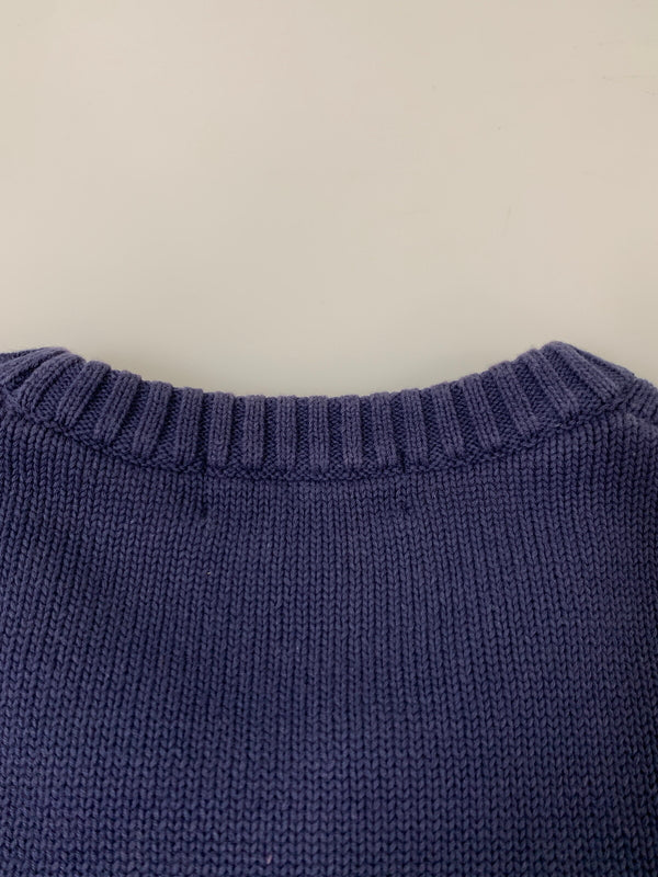 【中古品】【メンズ】 SUPREME シュプリーム 24SS OLD ENGLISH SWEATER オールド イングリッシュ セーター ニット 149-260830-hu-22-min サイズ：XXL カラー：ネイビー 万代Net店