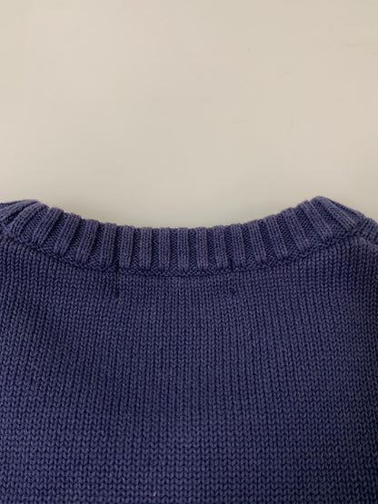 【中古品】【メンズ】 SUPREME シュプリーム 24SS OLD ENGLISH SWEATER オールド イングリッシュ セーター ニット 149-260830-hu-22-min サイズ：XXL カラー：ネイビー 万代Net店