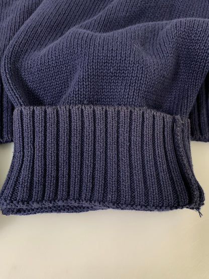 【中古品】【メンズ】 SUPREME シュプリーム 24SS OLD ENGLISH SWEATER オールド イングリッシュ セーター ニット 149-260830-hu-22-min サイズ：XXL カラー：ネイビー 万代Net店