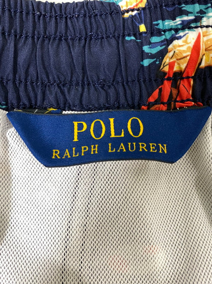 【中古品】【メンズ】 POLO RALPH LAUREN ポロ・ラルフローレン 総柄 HALF PANTS ハーフパンツ メンズ ボトムス ショートパンツ 短パン 海パン スイムショーツ 158-260904-em-26-min サイズ：M カラー：ネイビー 万代Net店