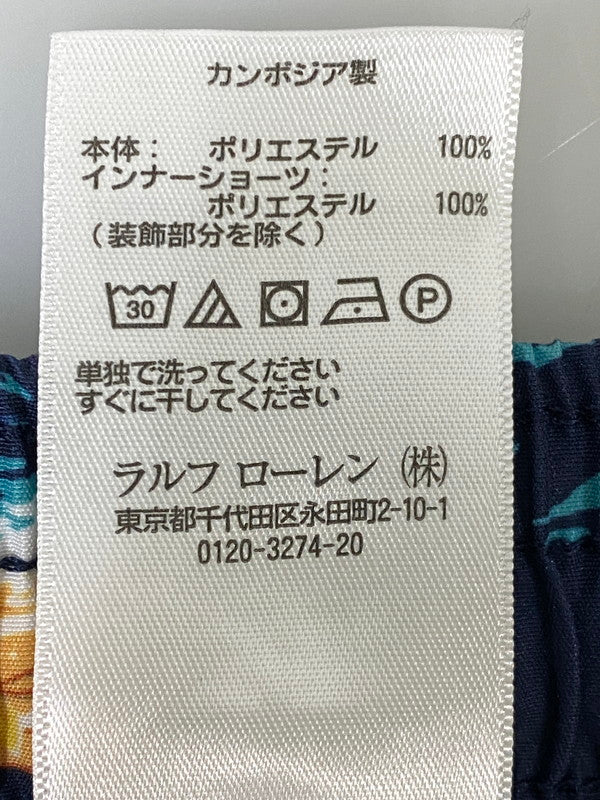 【中古品】【メンズ】 POLO RALPH LAUREN ポロ・ラルフローレン 総柄 HALF PANTS ハーフパンツ メンズ ボトムス ショートパンツ 短パン 海パン スイムショーツ 158-260904-em-26-min サイズ：M カラー：ネイビー 万代Net店