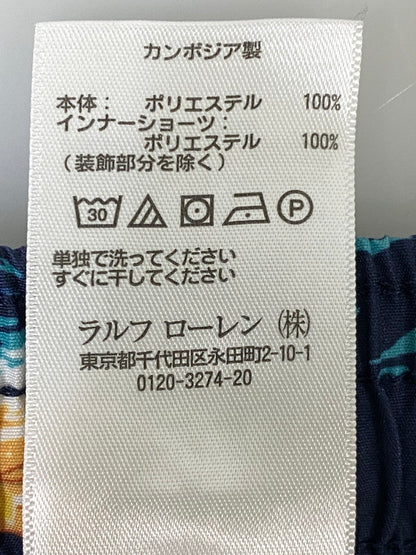 【中古品】【メンズ】 POLO RALPH LAUREN ポロ・ラルフローレン 総柄 HALF PANTS ハーフパンツ メンズ ボトムス ショートパンツ 短パン 海パン スイムショーツ 158-260904-em-26-min サイズ：M カラー：ネイビー 万代Net店