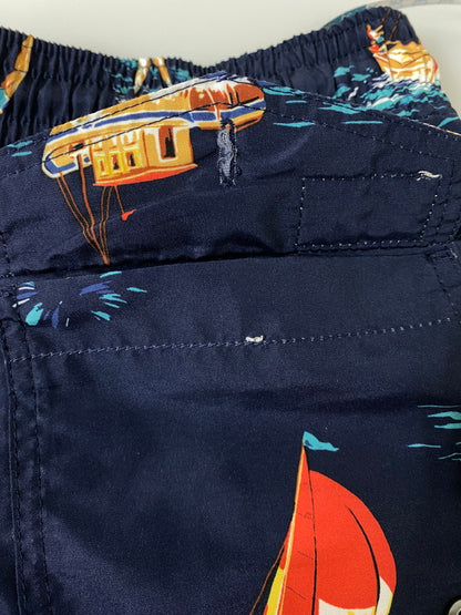 【中古品】【メンズ】 POLO RALPH LAUREN ポロ・ラルフローレン 総柄 HALF PANTS ハーフパンツ メンズ ボトムス ショートパンツ 短パン 海パン スイムショーツ 158-260904-em-26-min サイズ：M カラー：ネイビー 万代Net店
