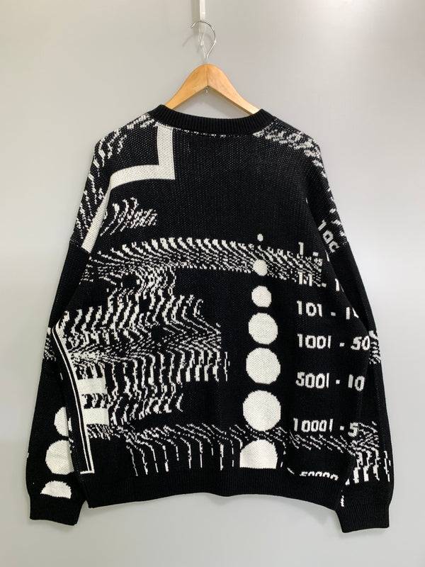 【中古品】【メンズ】 TIGHTBOOTH タイトブース KNIT SWEATER ニット セーター FW23-KN02 COVID-19 142-260830-hu-14-min サイズ：L カラー：ブラック 万代Net店