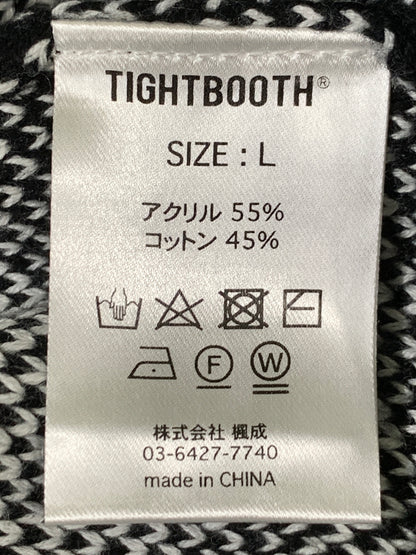 【中古品】【メンズ】 TIGHTBOOTH タイトブース KNIT SWEATER ニット セーター FW23-KN02 COVID-19 142-260830-hu-14-min サイズ：L カラー：ブラック 万代Net店