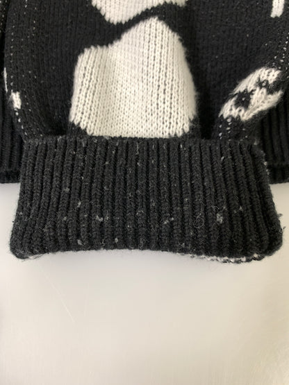【中古品】【メンズ】 TIGHTBOOTH タイトブース KNIT SWEATER ニット セーター FW23-KN02 COVID-19 142-260830-hu-14-min サイズ：L カラー：ブラック 万代Net店