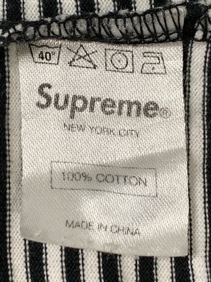【中古品】【メンズ】 SUPREME シュプリーム BORDER POCKET TEE ボーダーポケット ティー Tシャツ 半袖 ショートスリーブ 149-260830-hu-23-min サイズ：M カラー：ホワイト/ブラック（ボーダー） 万代Net店