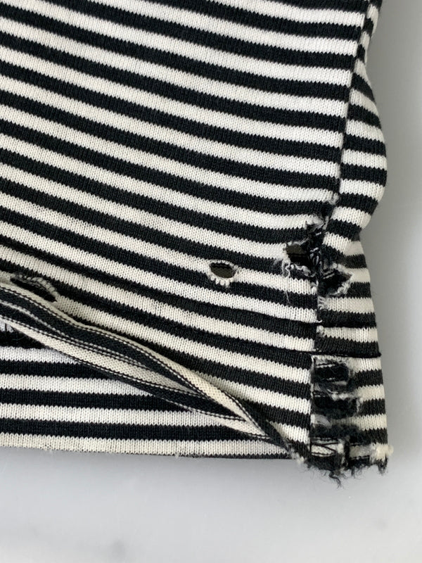 【中古品】【メンズ】 SUPREME シュプリーム BORDER POCKET TEE ボーダーポケット ティー Tシャツ 半袖 ショートスリーブ 149-260830-hu-23-min サイズ：M カラー：ホワイト/ブラック（ボーダー） 万代Net店