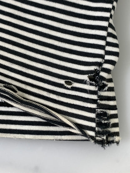 【中古品】【メンズ】 SUPREME シュプリーム BORDER POCKET TEE ボーダーポケット ティー Tシャツ 半袖 ショートスリーブ 149-260830-hu-23-min サイズ：M カラー：ホワイト/ブラック（ボーダー） 万代Net店