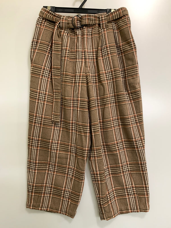 【中古品】【メンズ】 TIGHTBOOTH タイトブース PLAID FLANNEL BAGGY SLACKS プレイド フランネル バギー スラックス FW21-B02 ボトムス パンツ 153-260830-hu-15-min サイズ：M カラー：ブラウン系（チェック柄） 万代Net店