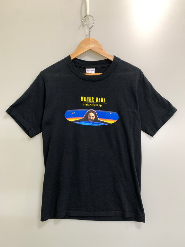 【中古品】【メンズ】 MEHER BABA メヘル バーバー 90S MESSAGE TEE 90年代 メッセージ ティー Tシャツ 半袖 ショートスリーブ ヴィンテージ 146-260830-hu-08-min サイズ：タグ破損のため不明 カラー：ブラック 万代Net店