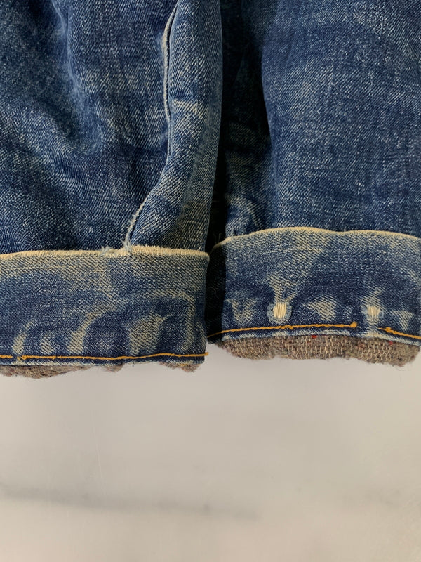 【中古品】【メンズ】 LEVI'S リーバイス 60S 3RD-4TH移行期 均等V BLANKET DENIM JACKET 60年代 ブランケット デニム ジャケット アウター 上着 ヴィンテージ 146-260830-hu-04-min サイズ：不明 下記参照 カラー：ブルーインディゴ 万代Net店