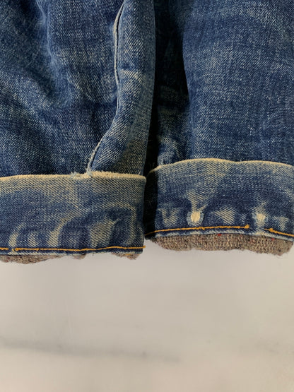 【中古品】【メンズ】 LEVI'S リーバイス 60S 3RD-4TH移行期 均等V BLANKET DENIM JACKET 60年代 ブランケット デニム ジャケット アウター 上着 ヴィンテージ 146-260830-hu-04-min サイズ：不明 下記参照 カラー：ブルーインディゴ 万代Net店