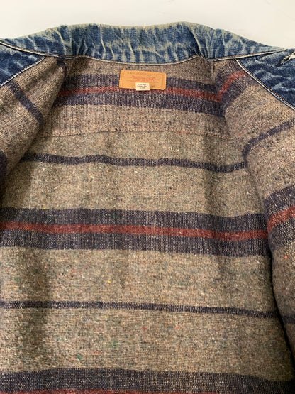 【中古品】【メンズ】 LEVI'S リーバイス 60S 3RD-4TH移行期 均等V BLANKET DENIM JACKET 60年代 ブランケット デニム ジャケット アウター 上着 ヴィンテージ 146-260830-hu-04-min サイズ：不明 下記参照 カラー：ブルーインディゴ 万代Net店