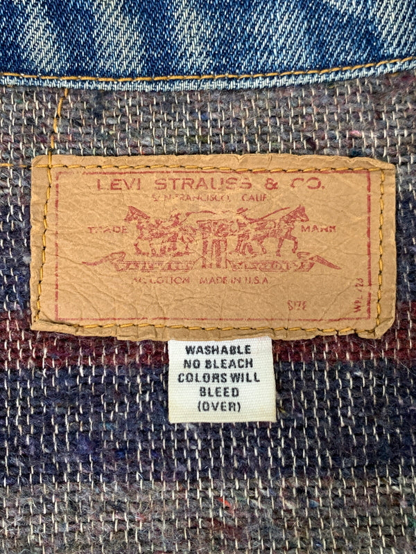 【中古品】【メンズ】 LEVI'S リーバイス 60S 3RD-4TH移行期 均等V BLANKET DENIM JACKET 60年代 ブランケット デニム ジャケット アウター 上着 ヴィンテージ 146-260830-hu-04-min サイズ：不明 下記参照 カラー：ブルーインディゴ 万代Net店