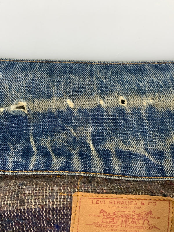 【中古品】【メンズ】 LEVI'S リーバイス 60S 3RD-4TH移行期 均等V BLANKET DENIM JACKET 60年代 ブランケット デニム ジャケット アウター 上着 ヴィンテージ 146-260830-hu-04-min サイズ：不明 下記参照 カラー：ブルーインディゴ 万代Net店