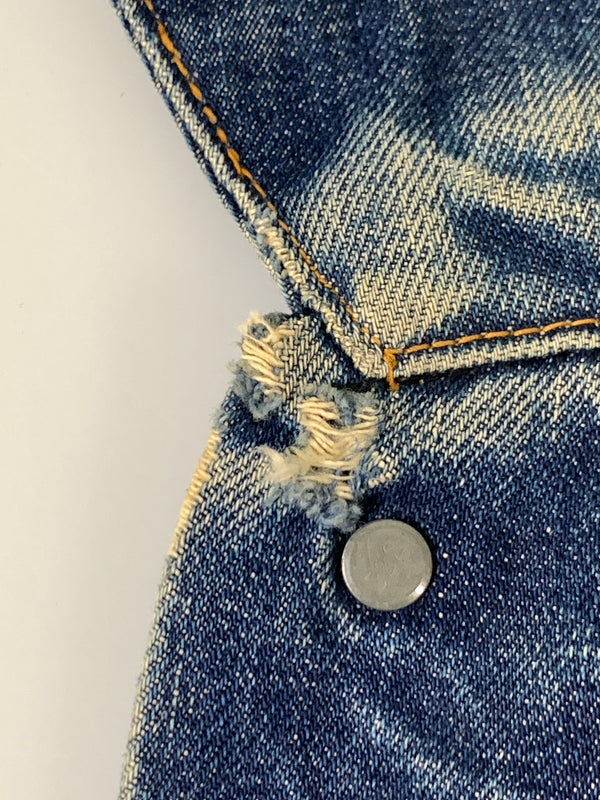 【中古品】【メンズ】 LEVI'S リーバイス 60S 3RD-4TH移行期 均等V BLANKET DENIM JACKET 60年代 ブランケット デニム ジャケット アウター 上着 ヴィンテージ 146-260830-hu-04-min サイズ：不明 下記参照 カラー：ブルーインディゴ 万代Net店