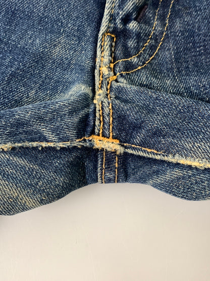 【中古品】【メンズ】 LEVI'S リーバイス 60S ギャラ無し紙パッチ BOYS DENIM PANTS 60年代 ボーイズ デニム パンツ 554ZXX ボトムス 157-260830-hu-09-min サイズ：W27L30 カラー：ブルーインディゴ 万代Net店