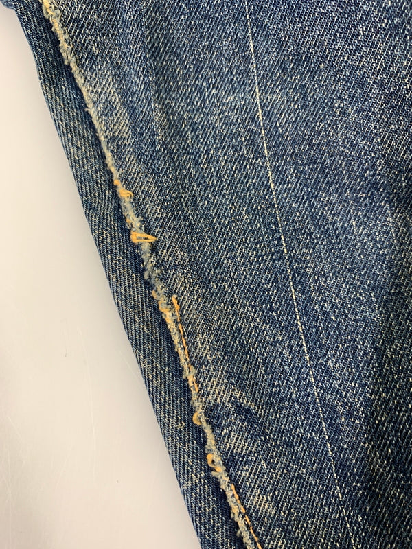 【中古品】【メンズ】 LEVI'S リーバイス 60S ギャラ無し紙パッチ BOYS DENIM PANTS 60年代 ボーイズ デニム パンツ 554ZXX ボトムス 157-260830-hu-09-min サイズ：W27L30 カラー：ブルーインディゴ 万代Net店