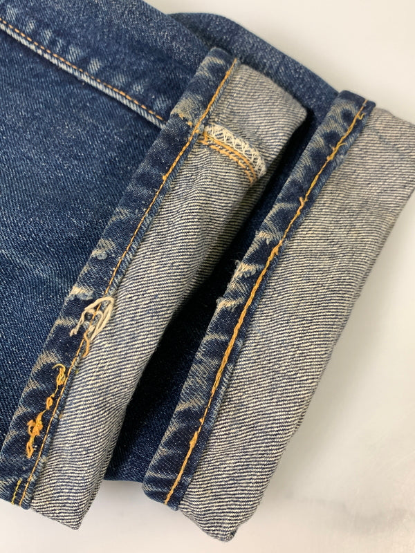 【中古品】【メンズ】 LEVI'S リーバイス 60S ギャラ無し紙パッチ BOYS DENIM PANTS 60年代 ボーイズ デニム パンツ 554ZXX ボトムス 157-260830-hu-09-min サイズ：W27L30 カラー：ブルーインディゴ 万代Net店