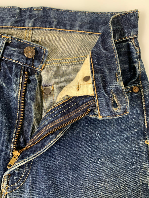 【中古品】【メンズ】 LEVI'S リーバイス 60S ギャラ無し紙パッチ BOYS DENIM PANTS 60年代 ボーイズ デニム パンツ 554ZXX ボトムス 157-260830-hu-09-min サイズ：W27L30 カラー：ブルーインディゴ 万代Net店