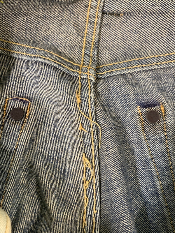 【中古品】【メンズ】 LEVI'S リーバイス 60S ギャラ無し紙パッチ BOYS DENIM PANTS 60年代 ボーイズ デニム パンツ 554ZXX ボトムス 157-260830-hu-09-min サイズ：W27L30 カラー：ブルーインディゴ 万代Net店
