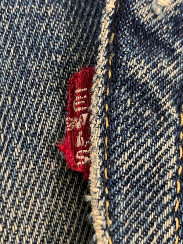 【中古品】【メンズ】 LEVI'S リーバイス 60S ギャラ無し紙パッチ BOYS DENIM PANTS 60年代 ボーイズ デニム パンツ 554ZXX ボトムス 157-260830-hu-09-min サイズ：W27L30 カラー：ブルーインディゴ 万代Net店