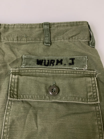 【中古品】【メンズ】 U.S.ARMY US アーミー 60S BAKER PANTS 60年代 ベイカーパンツ OG107 ボトムス 157-260830-hu-10-min サイズ：34×29 カラー：オリーブグリーン 万代Net店