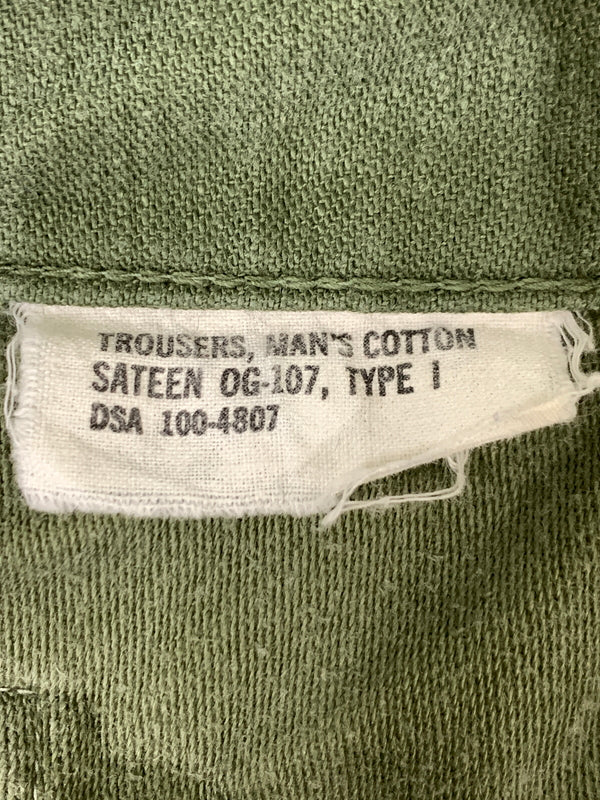 【中古品】【メンズ】 U.S.ARMY US アーミー 60S BAKER PANTS 60年代 ベイカーパンツ OG107 ボトムス 157-260830-hu-10-min サイズ：34×29 カラー：オリーブグリーン 万代Net店