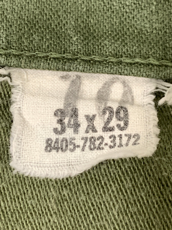 【中古品】【メンズ】 U.S.ARMY US アーミー 60S BAKER PANTS 60年代 ベイカーパンツ OG107 ボトムス 157-260830-hu-10-min サイズ：34×29 カラー：オリーブグリーン 万代Net店