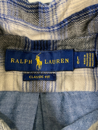 【中古品】【メンズ】 RALPH LAUREN ラルフローレン OMBRE CHECH L S SHIRT オンブレ チェック ロングスリーブ シャツ 長袖 チェック シャツ 147-260830-hu-19-min サイズ：L カラー：ブルー/ブラック/ホワイト（チェック） 万代Net店