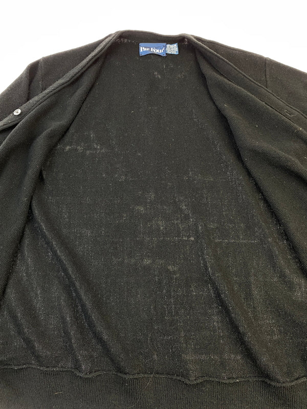 【中古品】【メンズ】 PAR FOUR パーフォー 90S ACRYLIC CARDIGAN アクリルカーディガン ニット 長袖 146-260910-ta-01-min サイズ：XL カラー：ブラック 万代Net店