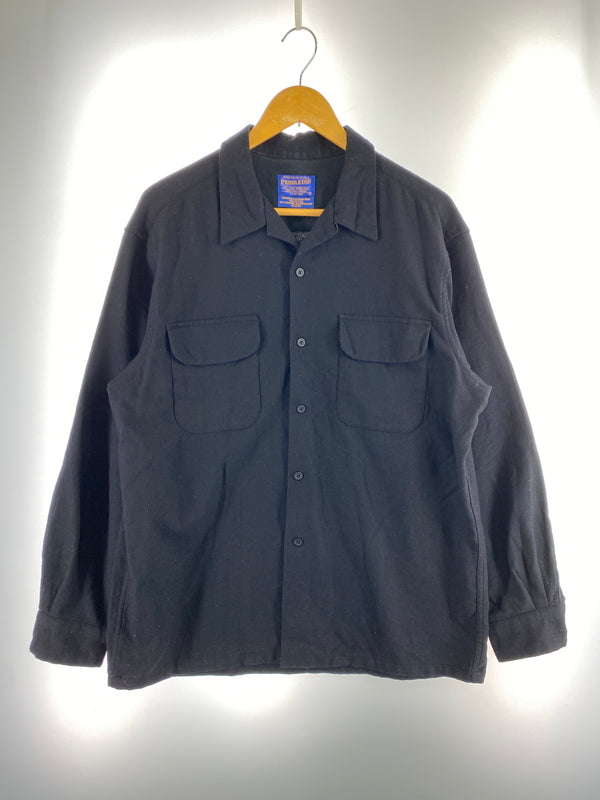 【中古品】【メンズ】 PENDLETON ペンドルトン BOARD SHIRT AA022-20042-R ボードシャツ 開襟シャツ オープンカラー 長袖シャツ 146-260910-ta-06-min サイズ：L カラー：ブラック 万代Net店
