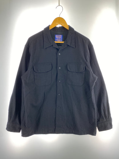 【中古品】【メンズ】 PENDLETON ペンドルトン BOARD SHIRT AA022-20042-R ボードシャツ 開襟シャツ オープンカラー 長袖シャツ 146-260910-ta-06-min サイズ：L カラー：ブラック 万代Net店