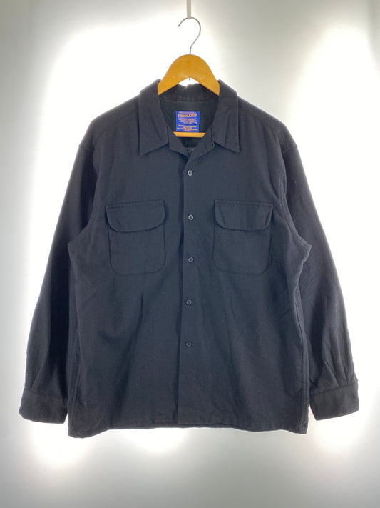 【中古品】【メンズ】 PENDLETON ペンドルトン BOARD SHIRT AA022-20042-R ボードシャツ 開襟シャツ オープンカラー 長袖シャツ 146-260910-ta-06-min サイズ：L カラー：ブラック 万代Net店