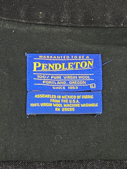 【中古品】【メンズ】 PENDLETON ペンドルトン BOARD SHIRT AA022-20042-R ボードシャツ 開襟シャツ オープンカラー 長袖シャツ 146-260910-ta-06-min サイズ：L カラー：ブラック 万代Net店