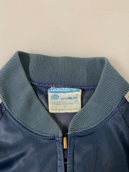 【中古品】【メンズ】 ADIDAS アディダス 80S ATP TRACK JACKET 80年代 トラック ジャケット ライトアウター ジャージ 146-260830-hu-07-min サイズ：S カラー：ブルー系 万代Net店