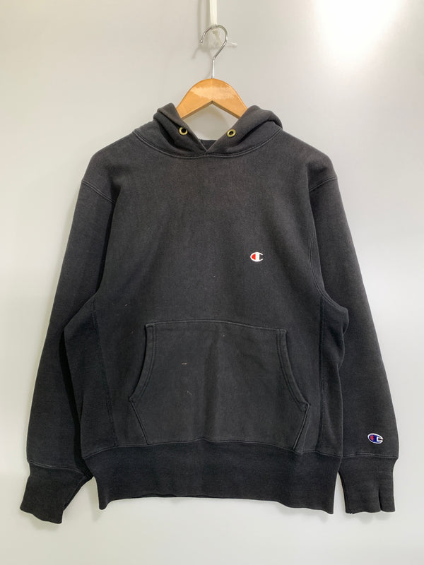 【中古品】【メンズ】 CHAMPION チャンピオン 90S REVERSE WEAVE HOODIE 90年代 リバースウィーブ フーディー パーカー 146-260830-hu-02-min サイズ：M カラー：ブラック 万代Net店