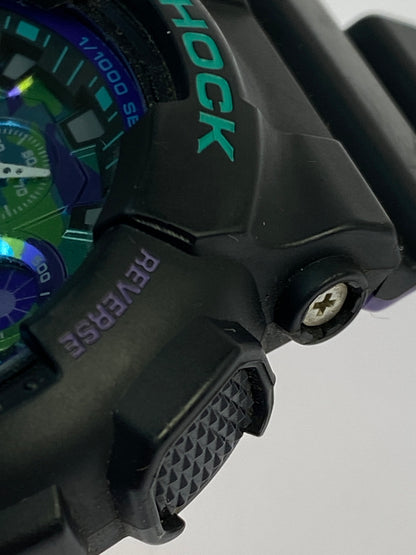 【中古品】【メンズ】 G-SHOCK ジーショック クォーツウォッチ GA-100BL-1A 腕時計 メンズ カシオ Gショック レトロスポーツテイスト 196-260830-em-53-min カラー：ネオンパープル ブラック×パープル 万代Net店
