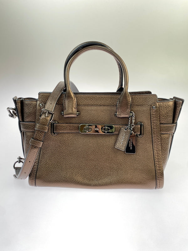 【中古品】【レディース】 COACH コーチ 2WAY BAG G1680 2ウェイ バッグ ショルダーバッグ トートバッグ カバン 180-260907-yn-10-min カラー：ブラウン系 万代Net店