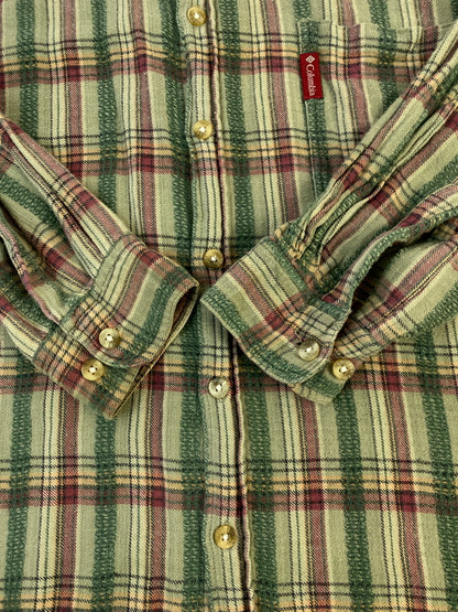 【現状渡し品】【メンズ】 COLUMBIA コロンビア 90S LS CHECK SHIRT 90年代 ロングスリーブ チェック シャツ 長袖 シャツ ヴィンテージ 144-260922-hu-16-min サイズ：表記消えの為不明 カラー：グリーン/レッド（チェック） 万代Net店