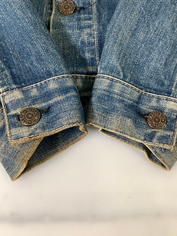 【中古品】【メンズ】 LEVI'S リーバイス 60's DENIM JACKET 70505-0217 60年代 デニムジャケット 推定3RD過渡期 ライトアウター 146-260831-yn-23-min サイズ：36 カラー：ライトインディゴ 万代Net店