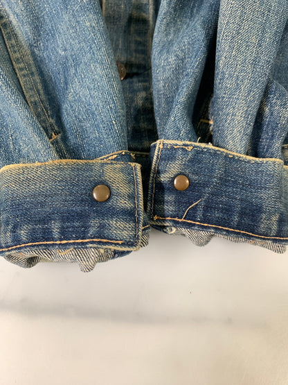 【中古品】【メンズ】 LEVI'S リーバイス 60's DENIM JACKET 70505-0217 60年代 デニムジャケット 推定3RD過渡期 ライトアウター 146-260831-yn-23-min サイズ：36 カラー：ライトインディゴ 万代Net店